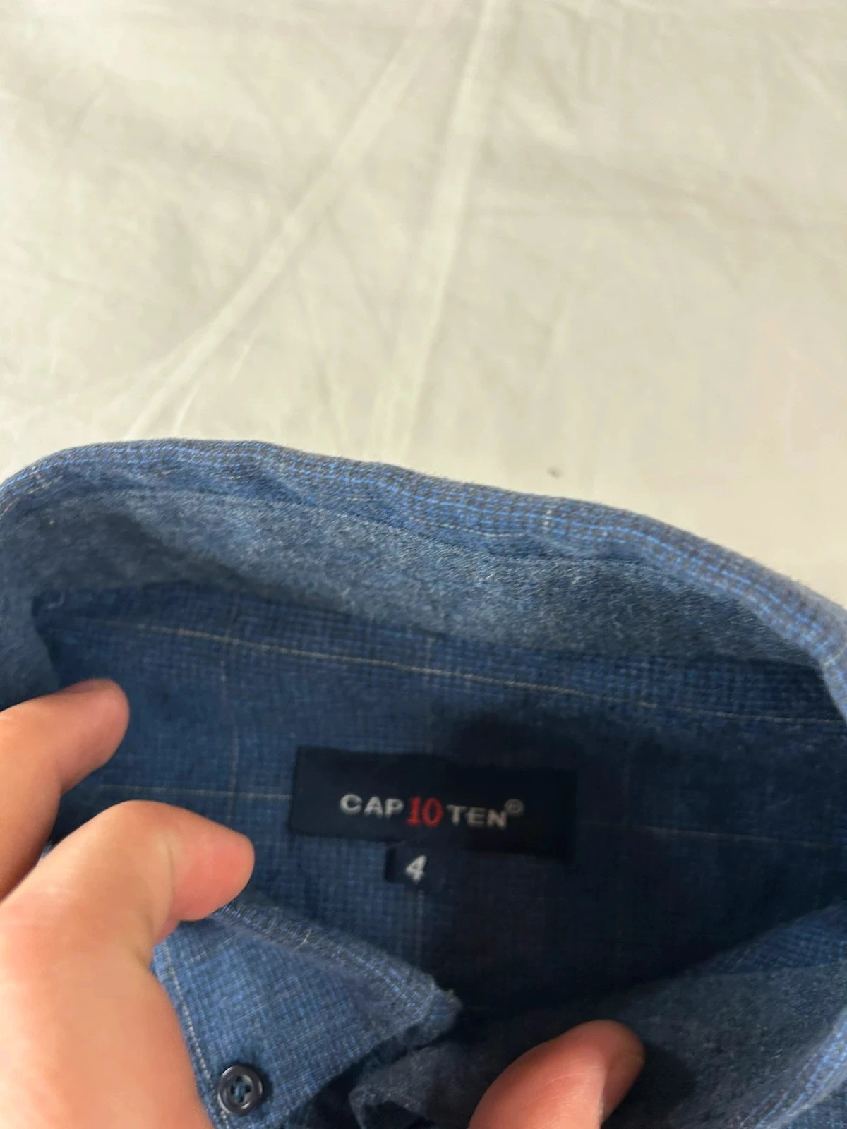 Blauw marine effen overhemd Cap 10 ten – photo 6